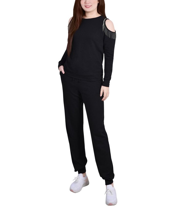 cold shoulder jogger set