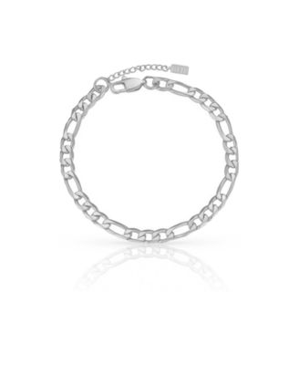Classic Anti-Tarnish Figaro Chain Bracelet - Silver Plated