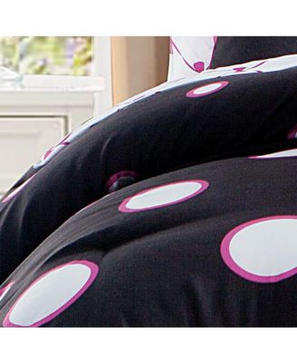 Sophie Polka Dot Bed in a Bag 10 Piece Comforter Set, Full