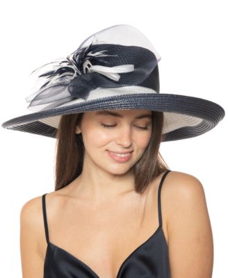 Bellissima Millinery Collection - Two-Tone Wide-Brim Dressy Hat