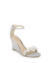 Silver wedge sandals for wedding online