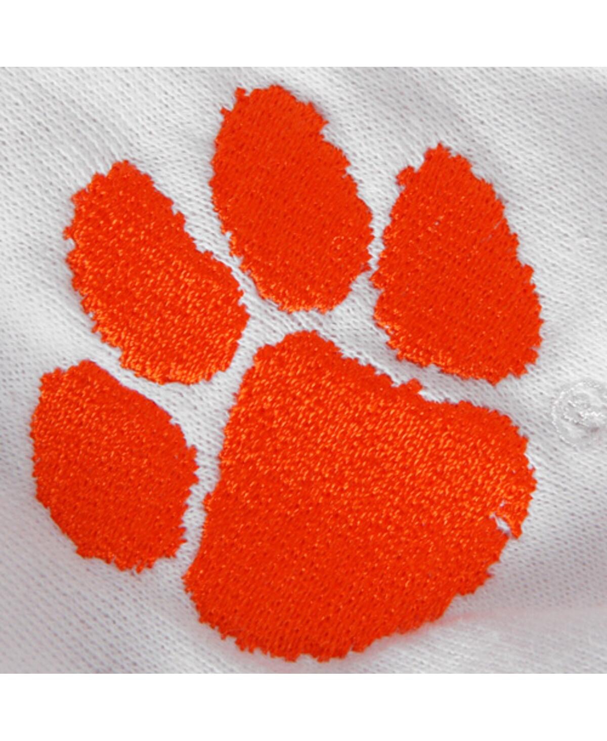 Women's Stadium AthleticClemson Tigers Arched Name Full-Zip Hoodie - White
