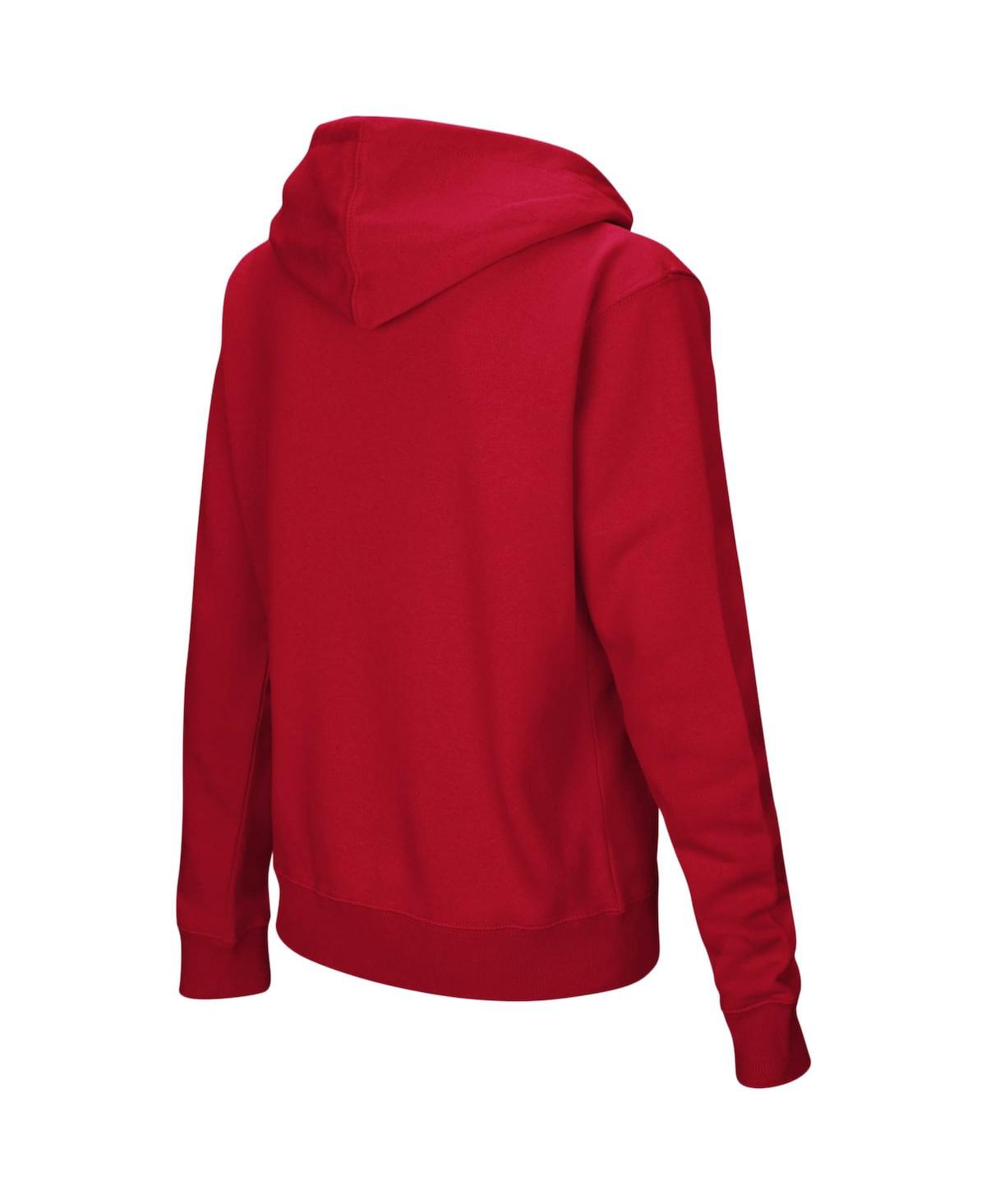 Shop Colosseum Women's Crimson Alabama Crimson Tide Arch And Logo 1 Pullover Hoodie