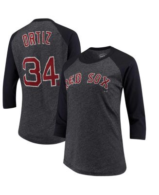 Majestic Women's David Ortiz Navy Boston Red Sox Three-Fourth-Sleeve Raglan  Name and Number T-shirt - Macy's