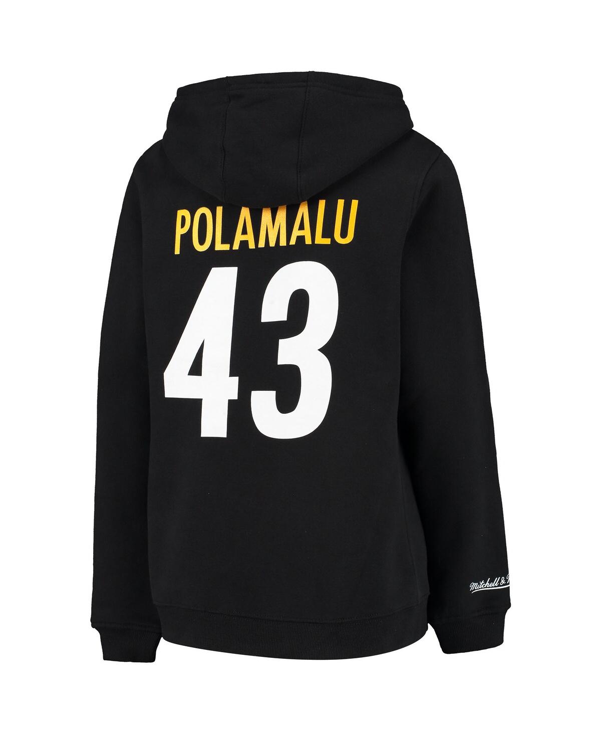 Big Boys Troy PolamaluPittsburgh Steelers Retired Player Name and Number Pullover Hoodie - Black