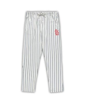 Men's White, Navy St. Louis Cardinals Big and Tall Pinstripe Sleep Set