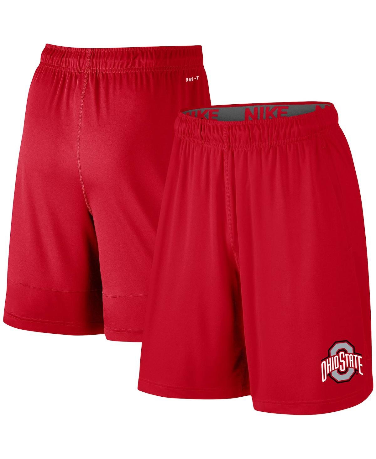 Men's Nike Scarlet Ohio State Buckeyes College Primary Logo 2.0 Fly Performance Shorts