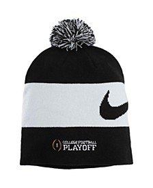 Men's Black College Football Playoff Event Logo Pom Knit Hat
