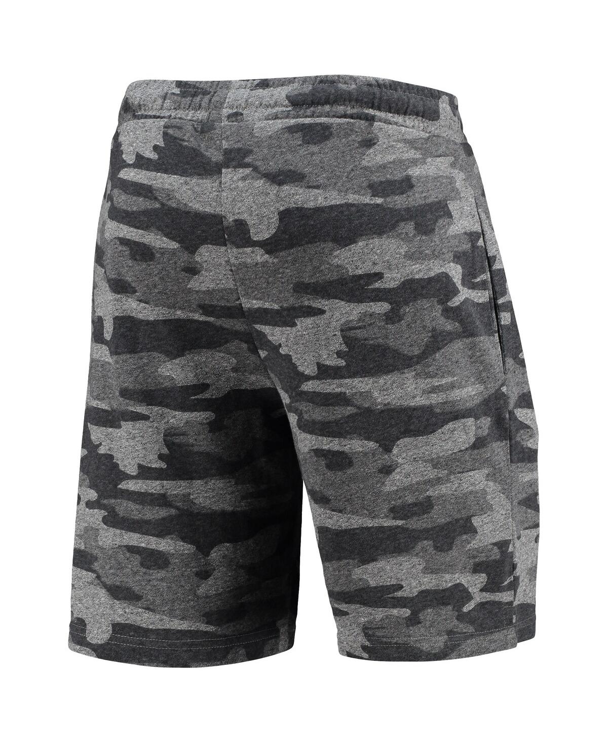 Concepts Sport Men's Charcoal And Gray Clemson Tigers Camo Backup Terry Jam Lounge Shorts In Charcoal,gray