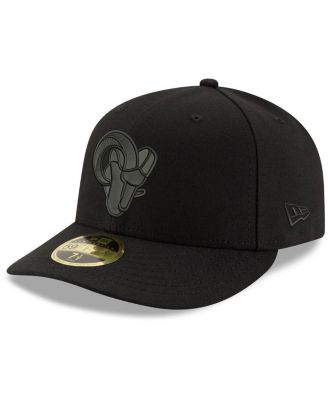 Men's New Era Black Los Angeles Rams on Low Profile 59FIFTY II Fitted Hat