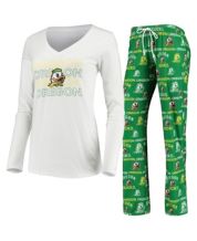 Women's ZooZatz White/Black Oregon Ducks Raglan Long Sleeve T-Shirt &  Leggings Sleep Set