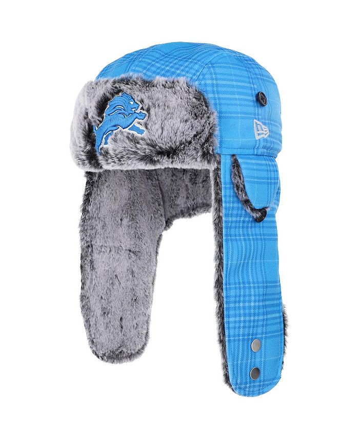 New Era Men's Blue Detroit Lions Plaid Trapper Hat Macy's