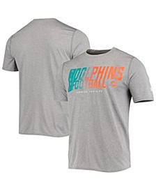 Men's Heathered Gray Miami Dolphins Combine Authentic Game On T-shirt