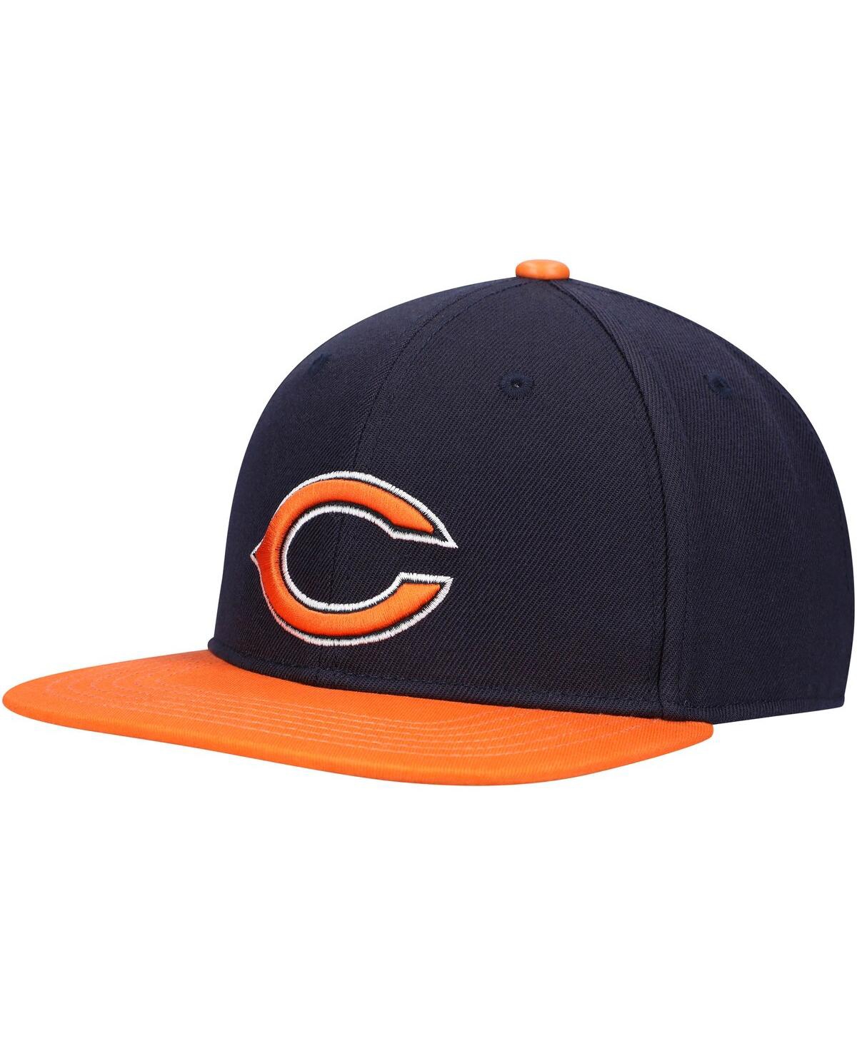 Shop Pro Standard Men's Navy And Orange Chicago Bears 2-tone Snapback Hat In Navy,orange