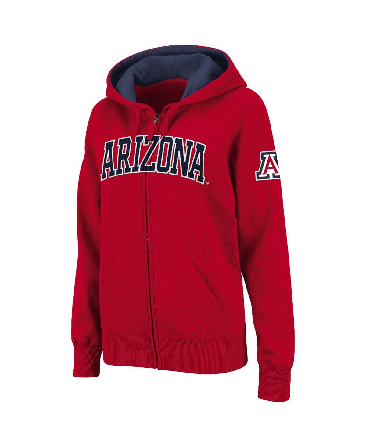 Women's Stadium AthleticArizona Wildcats Arched Name Full-Zip Hoodie - Cardinal