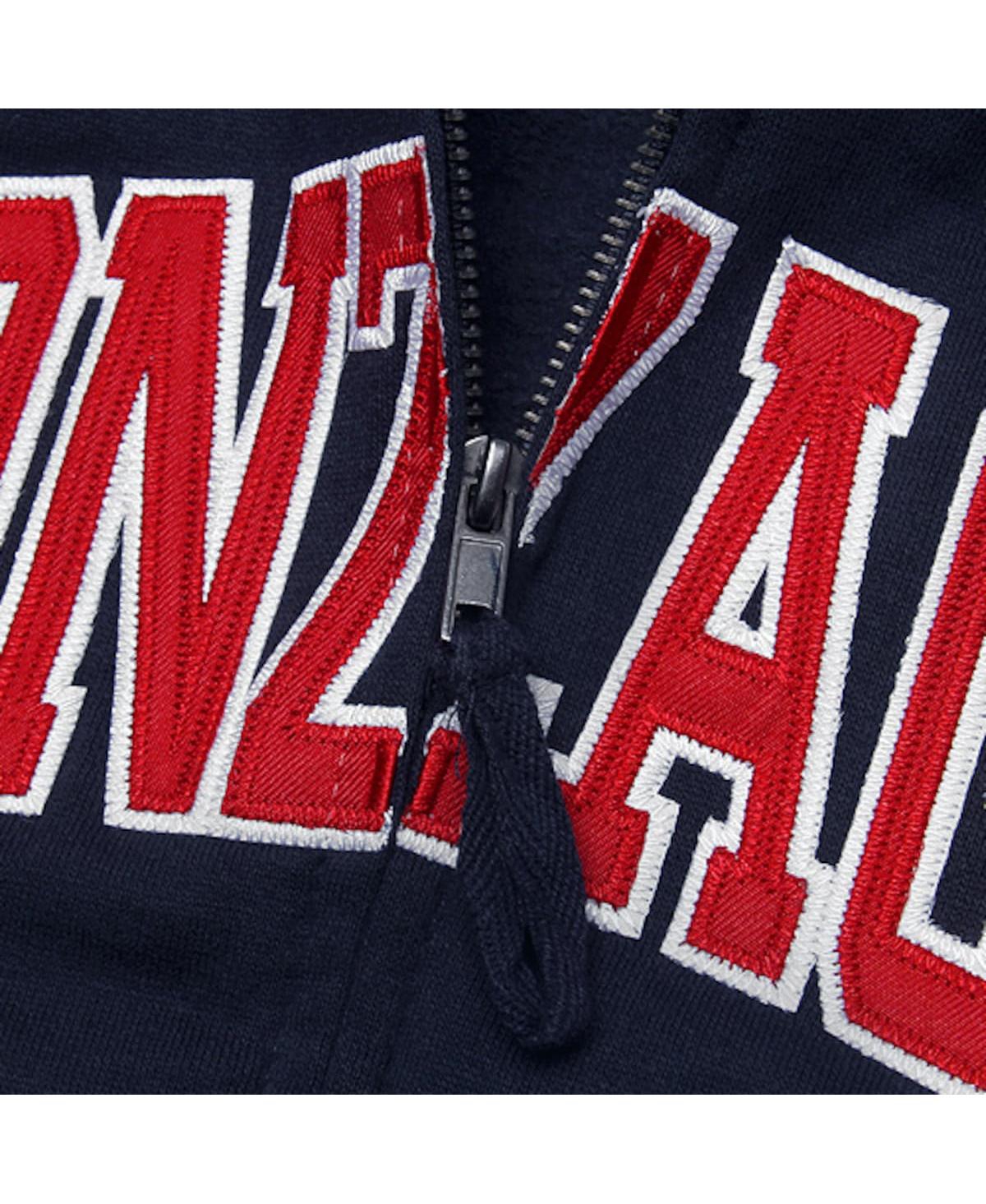 Women's Stadium AthleticGonzaga Bulldogs Arched Name Full-Zip Hoodie - Navy