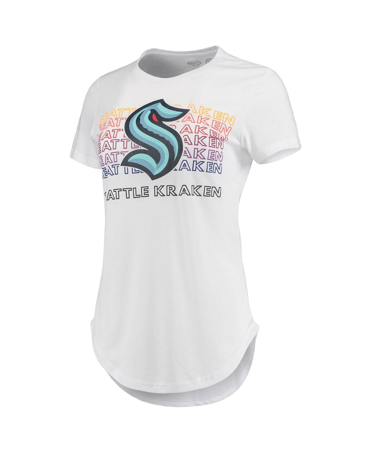 Shop Concepts Sport Women's White, Charcoal Seattle Kraken Sonata T-shirt And Leggings Set In White,charcoal