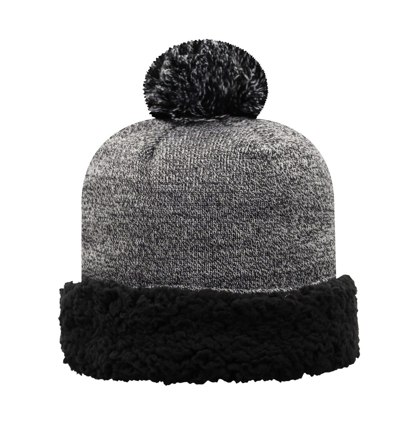 Женская шапка Top of the World Black Minnesota Golden Gophers Snug Cuffed Knit Hat with Pom — фото 2