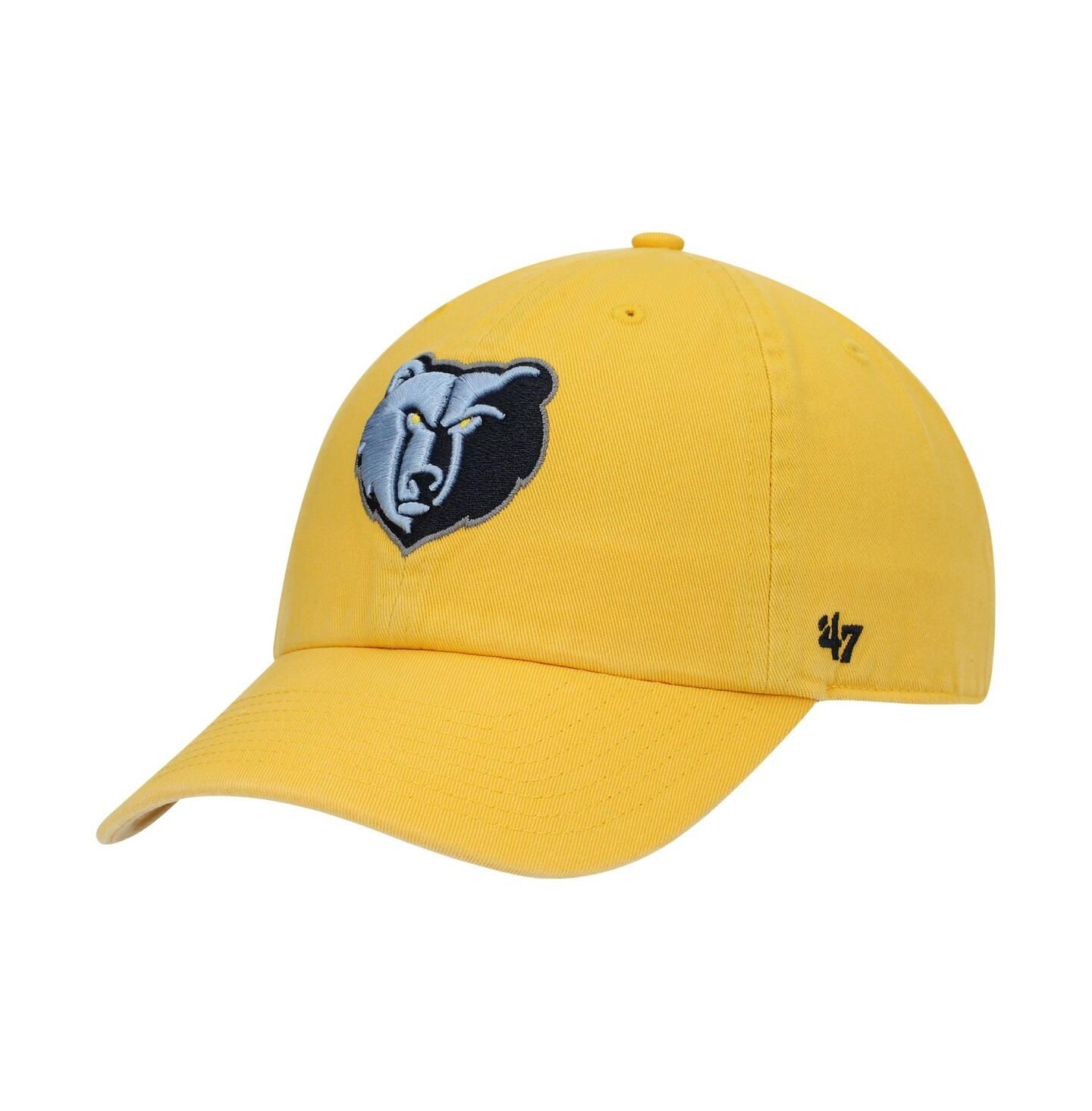 Мужская кепка '47 Brand Gold Memphis Grizzlies Team Clean Up Adjustable Hat — фото 5