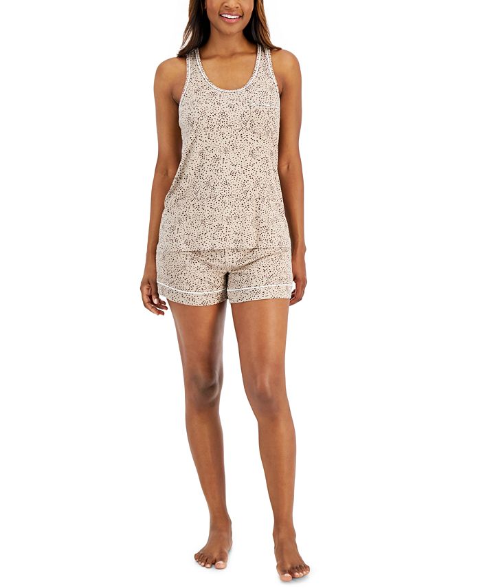 Alfani Super-Soft Tank & Shorts Pajama Set, Create For Macy's - Macy's