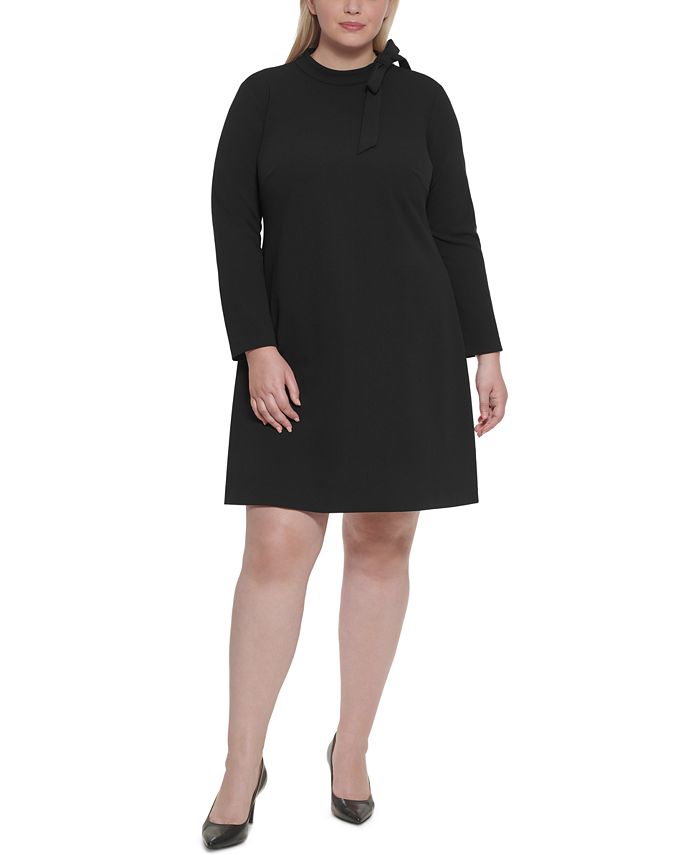 Calvin Klein Plus Size Bow Neck Sheath Dress & Reviews - Dresses - Plus  Sizes - Macy's