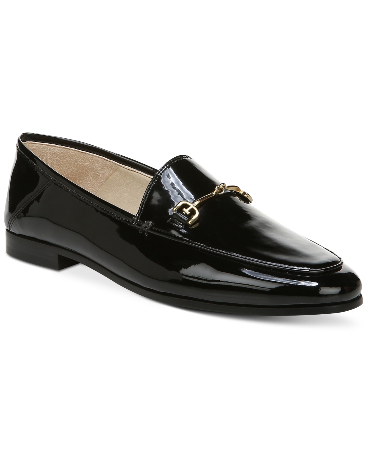 Shop Sam Edelman Women's Loraine Tailored Loafers In Black Patent