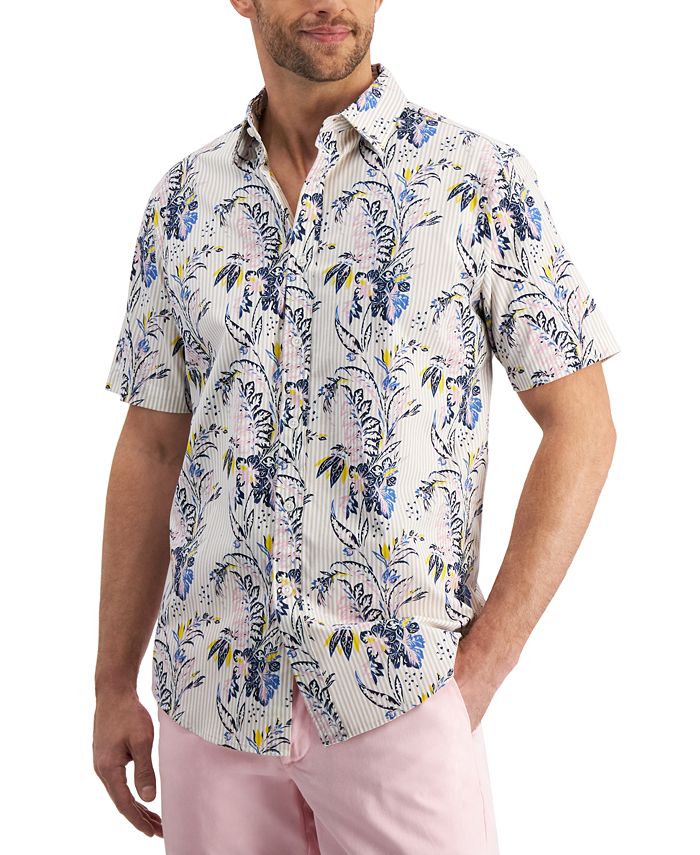 Club Room Men's Floral-Print Shirt, Created for Macy's & Reviews ...