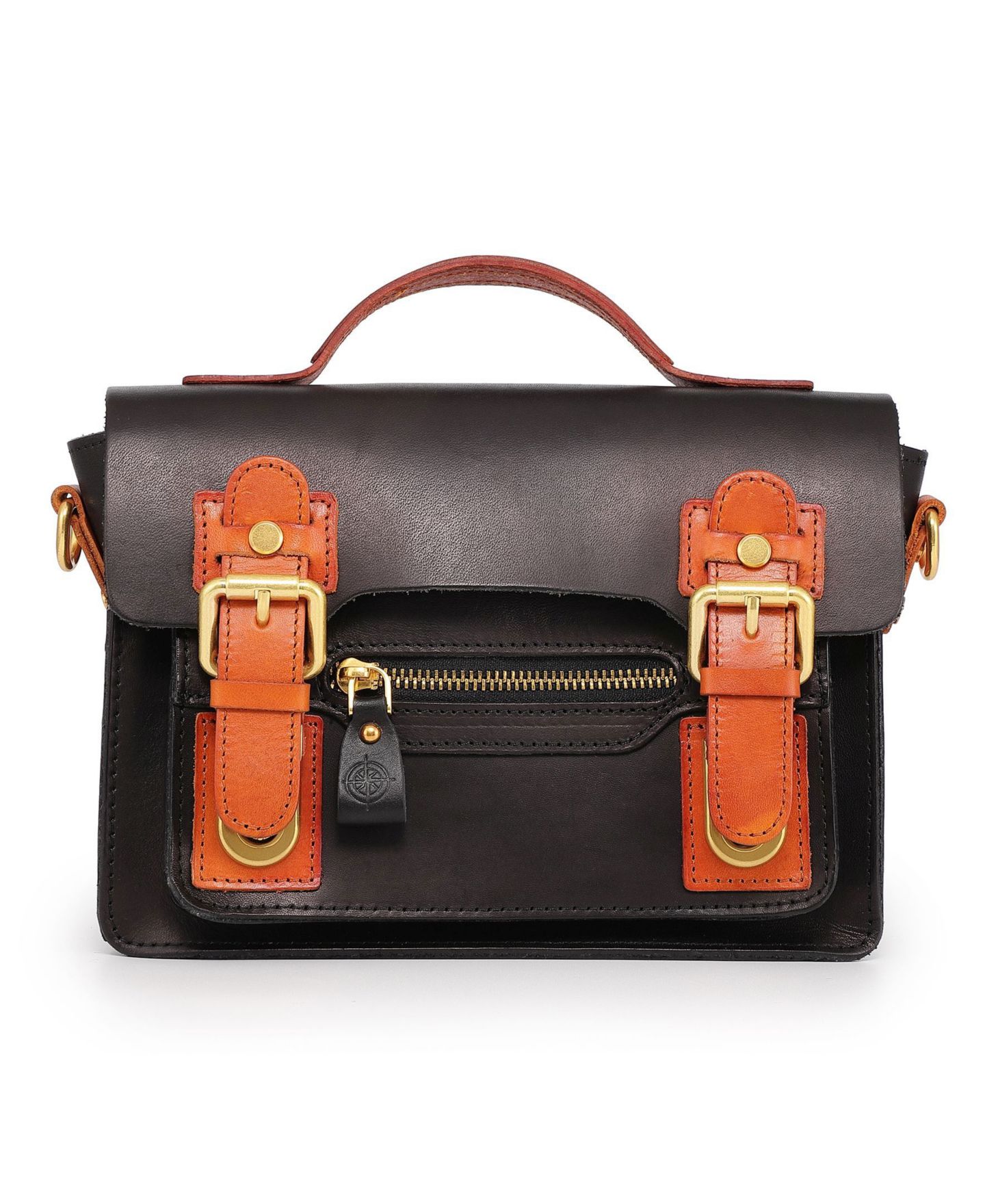 Женская сумка OLD TREND Genuine Leather Aster Mini Satchel, цвет: Чёрный — фото 2