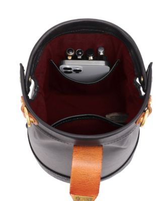 Women's Genuine Leather Doctor Bucket Crossbody Convertible Bag