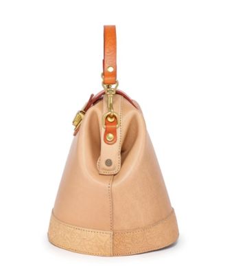 Women's Genuine Leather Doctor Bucket Crossbody Convertible Bag