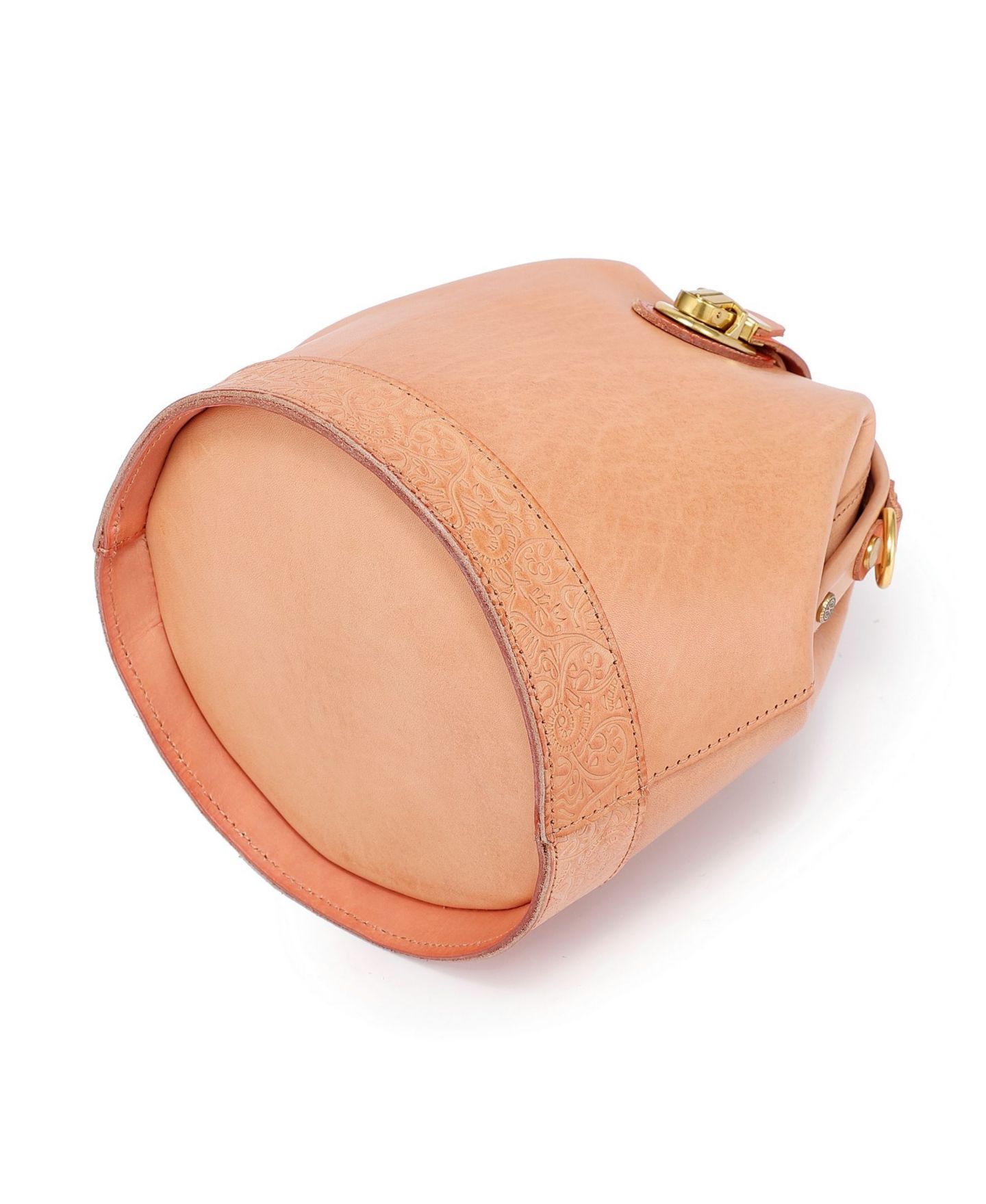 Женская сумка OLD TREND Doctor Mini Leather Bucket Crossbody, цвет: Пудровый — фото 9