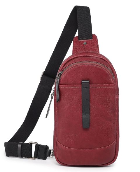 Женская сумка OLD TREND Sun-Wing Leather Sling, цвет: Бордовый