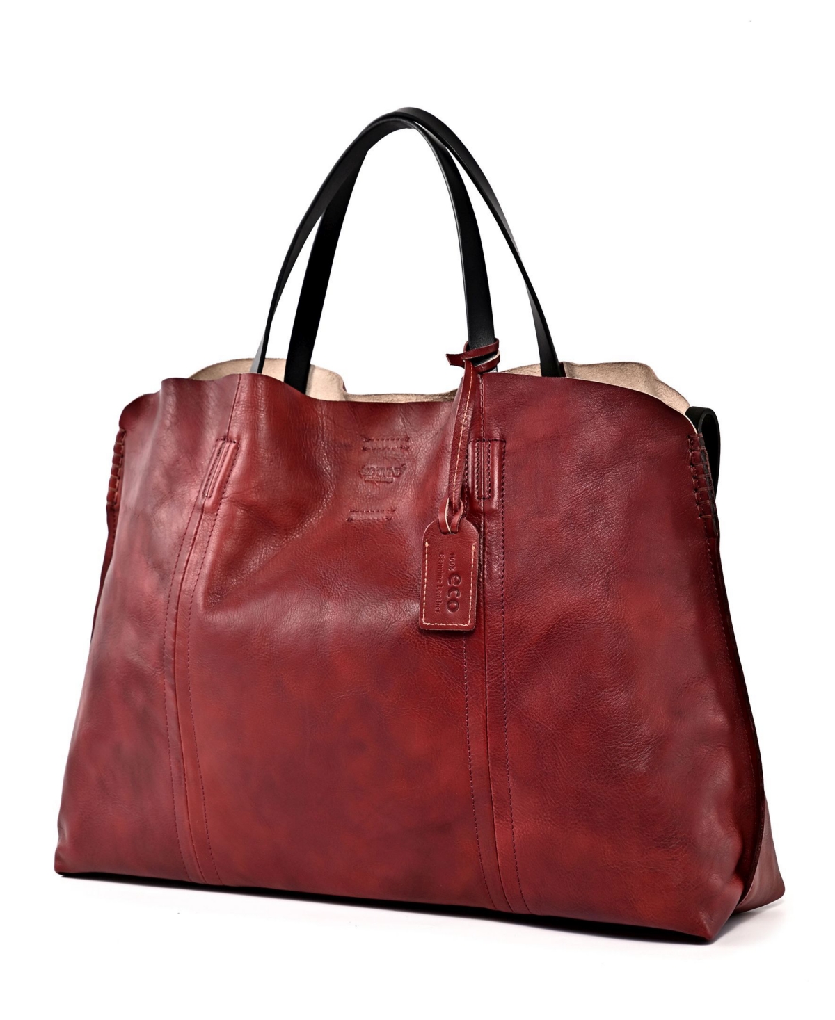 Old Trend Women's Genuine Leather Forest Island Tote Bag In Red
