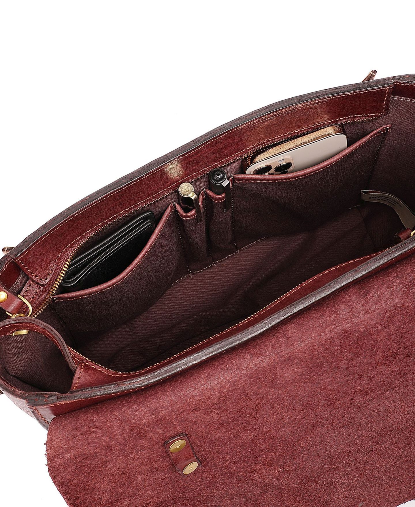 Женская сумка OLD TREND Genuine Leather Alder Brief, цвет: Коричневый / Бежевый — фото 6