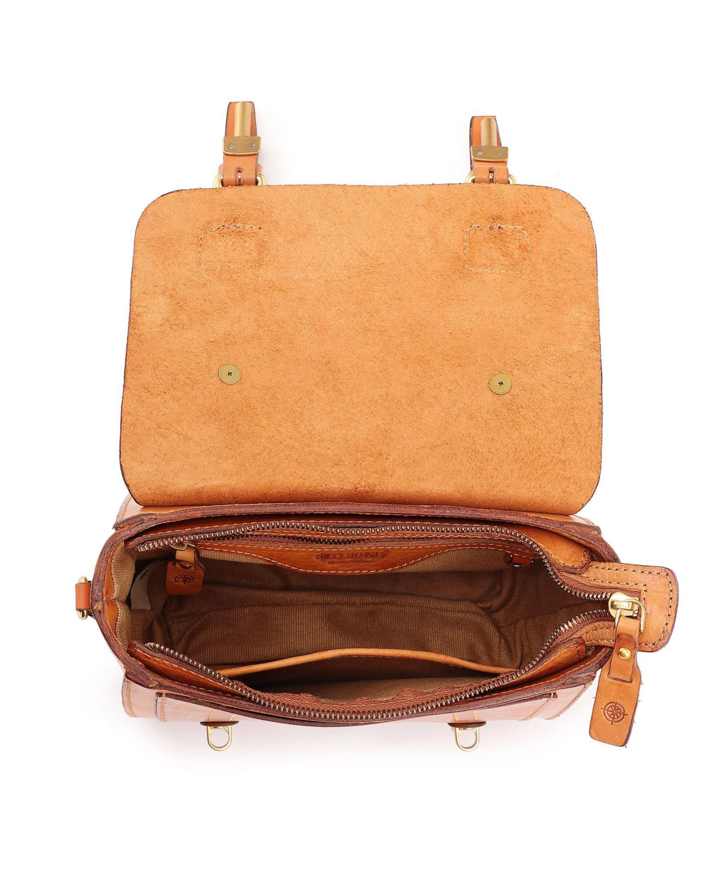 Женская сумка OLD TREND Ficus Mini Leather Satchel, цвет: Карамельный — фото 3