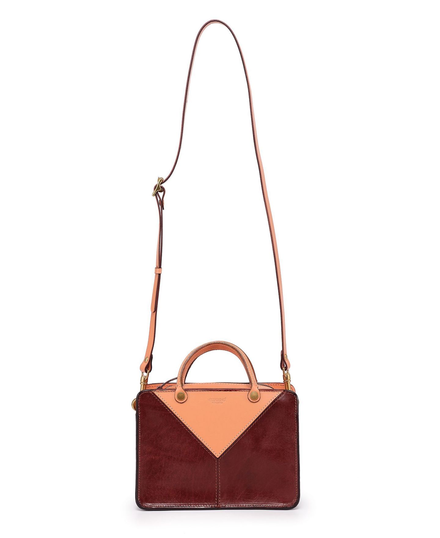 Женская сумка OLD TREND Genuine Leather Vinca Mini, цвет: Коричневый / Бежевый — фото 8