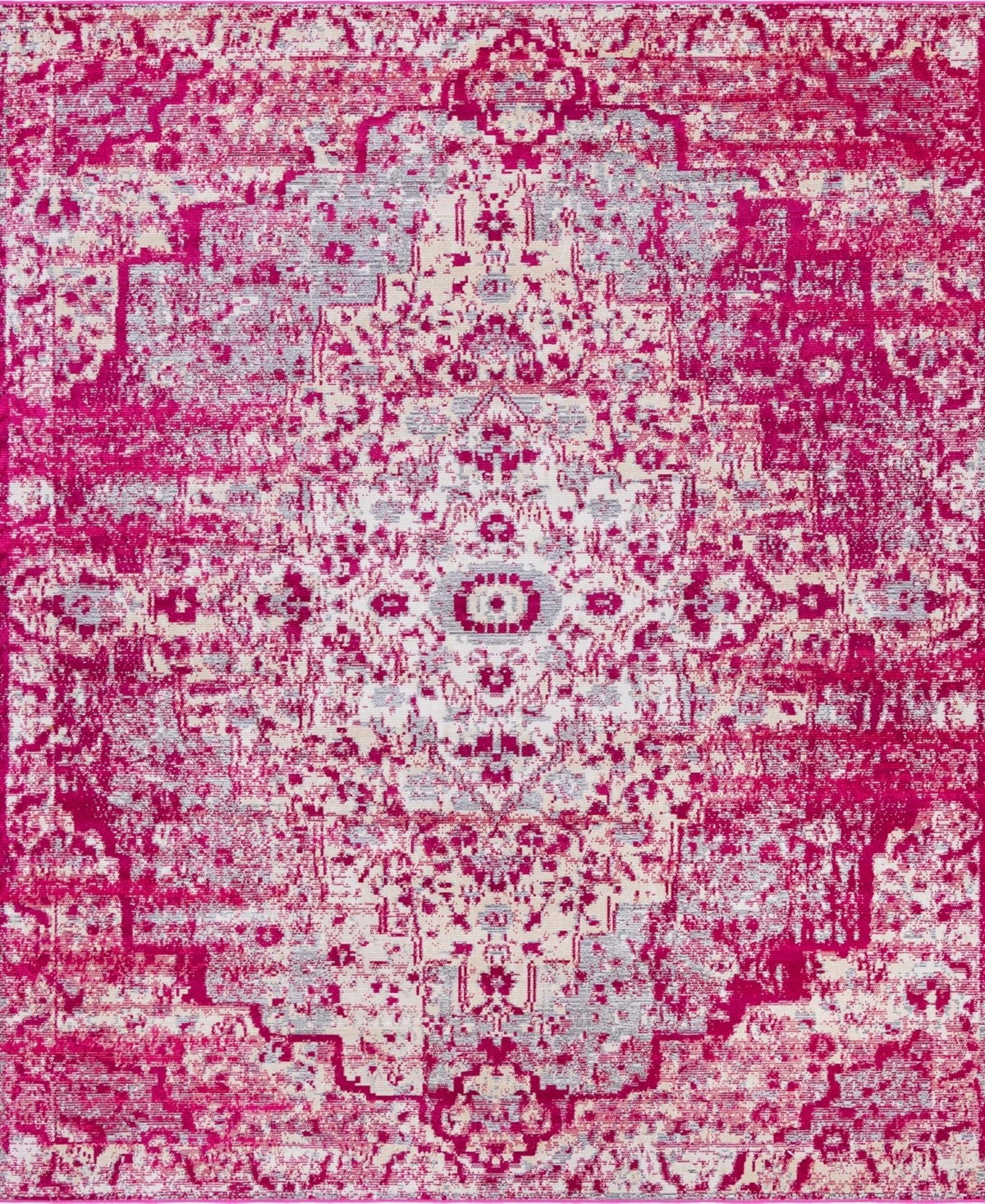 Bayshore Home Amulet Unicorn 8' x 10' Area Rug - Fuchsia