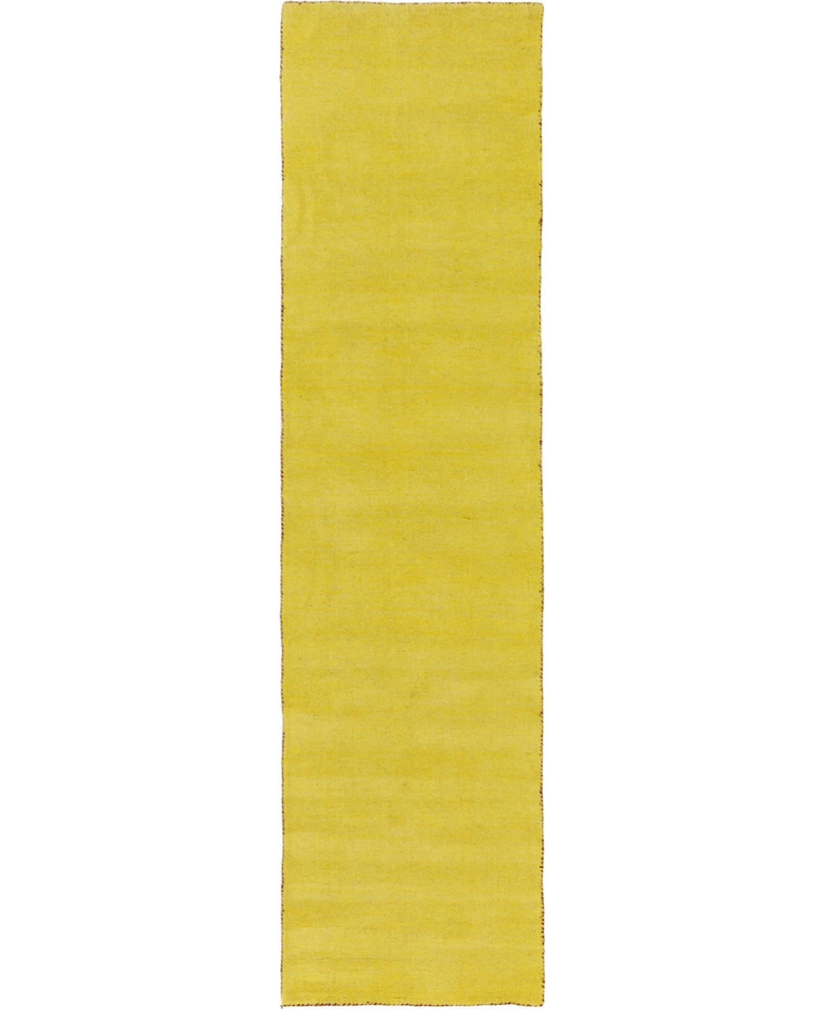 Bayshore Home Solid Spaces Solid Gava 2'7in x 9'10in Runner Area Rug - Yellow