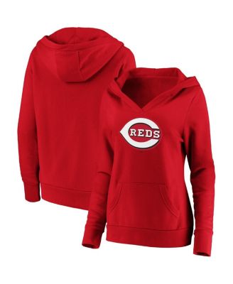 Women's Fanatics Red Cincinnati Reds Official Logo Crossover V-Neck ...
