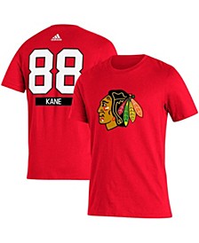Men's Patrick Kane Red Chicago Blackhawks Player Name & Number T-shirt
