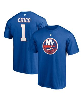 Men's Glenn Resch Royal New York Islanders Authentic Stack Retired Player NickName and Number T-shirt