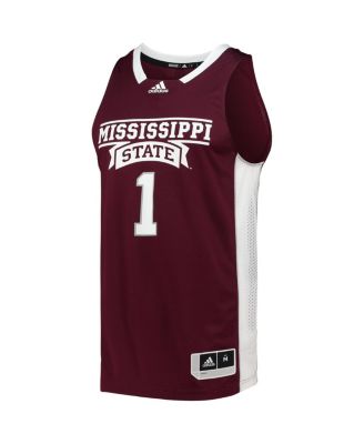Men's Number 1 Mississippi State Bulldogs Team Swingman Basketball Jersey