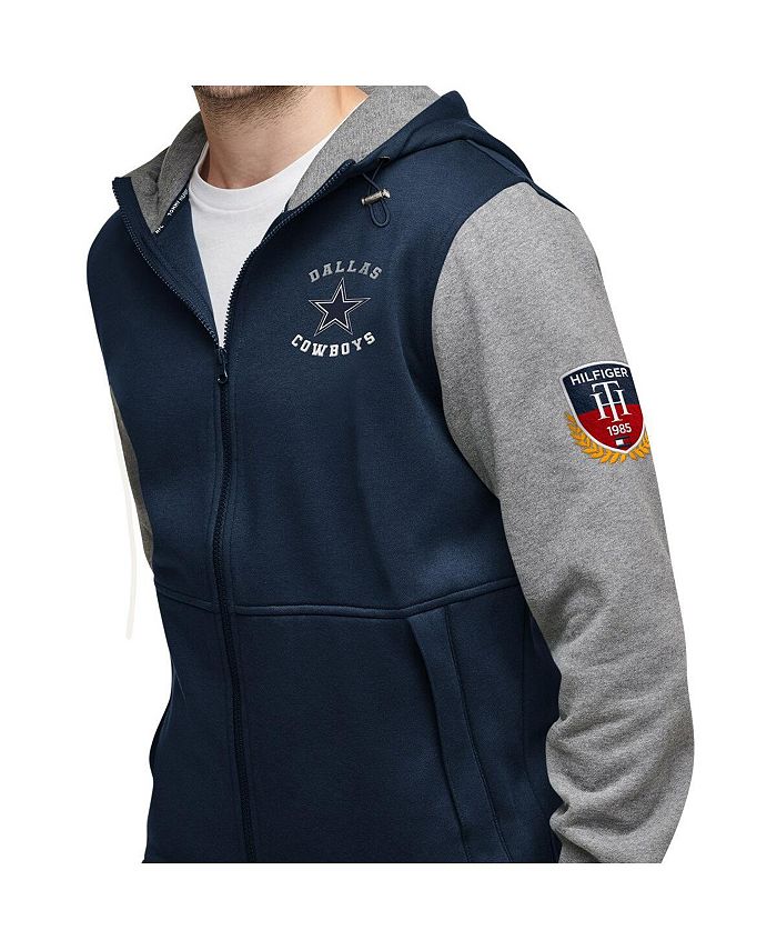 Tommy Hilfiger Men's Navy, Charcoal Dallas Cowboys Color Block Full-Zip  Hoodie - Macy's