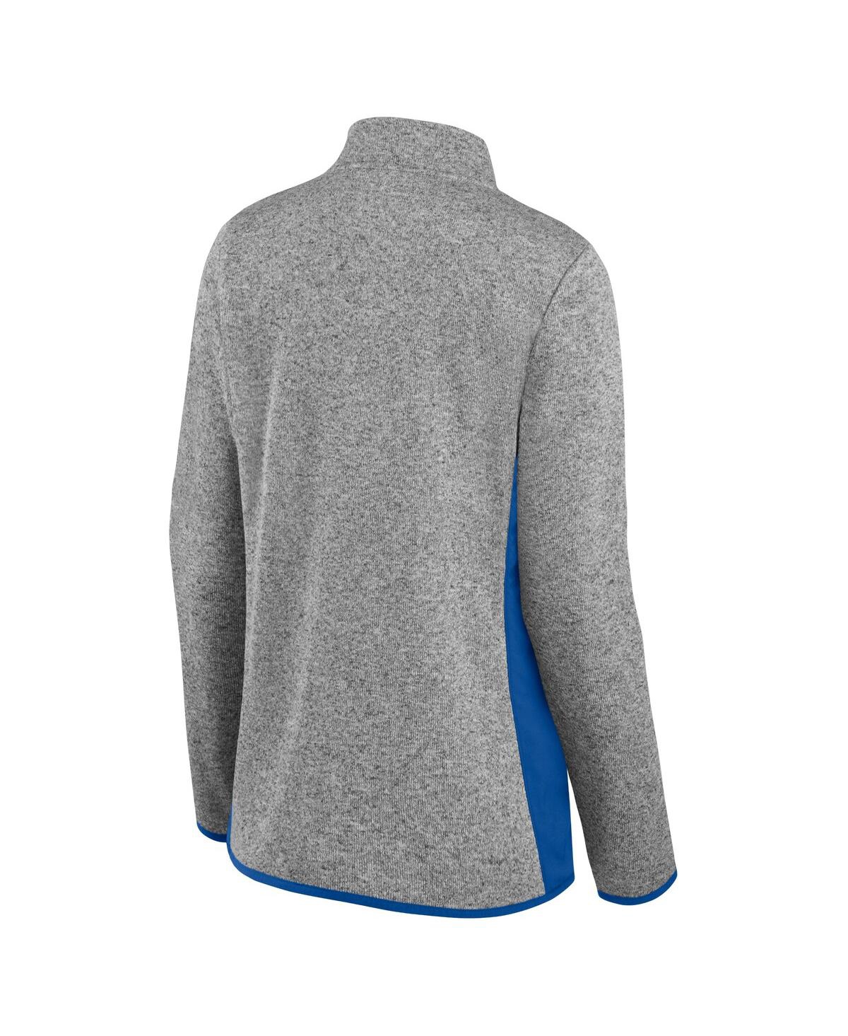 Women's FanaticsNew York Mets Primary Logo Fleece Full-Zip Jacket - Heathered Charcoal
