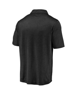 Men's Black Oregon Ducks Primary Logo Striated Polo Shirt
