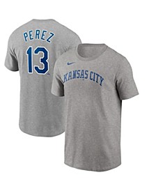 Men's Gray Salvador Perez Kansas City Royals 2022 Name & Number T-shirt