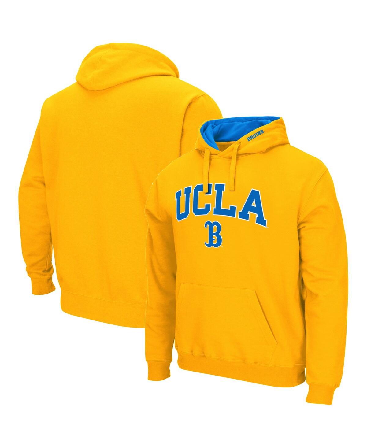 Colosseum Men's Ucla Bruins Arch Logo 3.0 Pullover Hoodie In Gold
