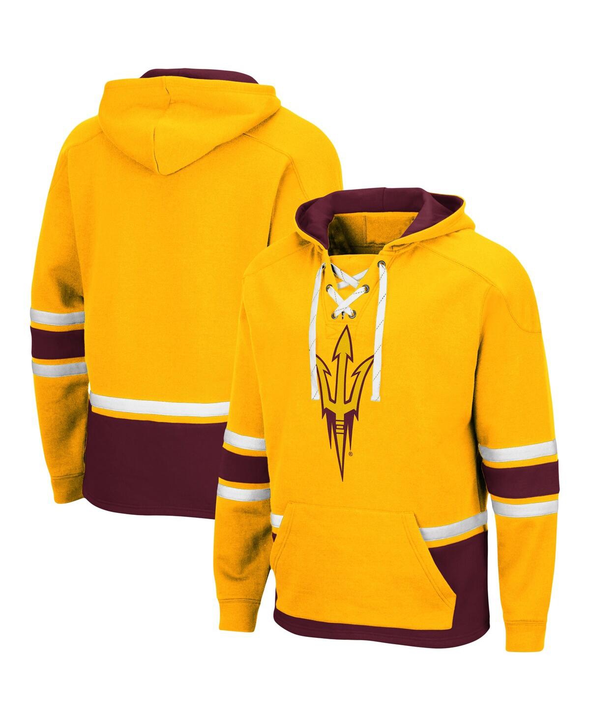 Shop Colosseum Men's  Gold Arizona State Sun Devils Lace Up 3.0 Pullover Hoodie