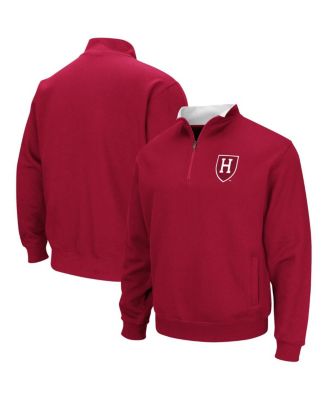 Men's Crimson Harvard Crimson Tortugas Team Logo Quarter-Zip Jacket