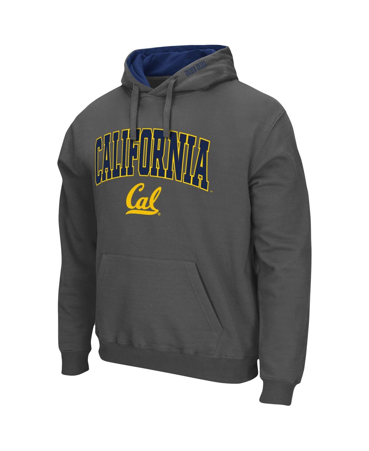 Colosseum Men's  Charcoal Cal Bears Arch And Logo 3.0 Pullover Hoodie In Charcoal